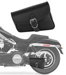 Nomad USA Universal Black Leather Quick Release Motorcycle Swing Arm Bag