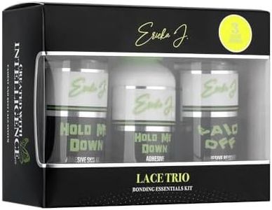 Ericka J. Lace Application System Trio Kit – Skin Guard, Hold Me Down Adhesive & Laid Off Adhesive Remover – Complete Wig Installation Solution, Waterproof & Sweat Resistant (Regular, Unscented)