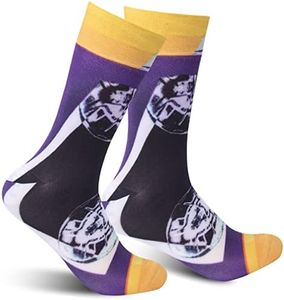 RANDY SUN Ultra Thin Waterproof Running Socks, Youth Women Water Resistant Breathable Mid-Calf Windproof Breathable Moisture Wicking Camping Socks 1 Pair Purple&Yellow