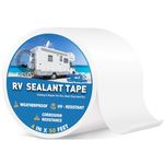 IONCAT RV Roof Sealant Tape, 4 Inch X 50 Feet RV Repair Tape for Camper Trailer Boat Seam Leaks Roof Repair, UV Resistant & Weatherproof RV Seal Tape, RV Roofing Tape Waterproof, White