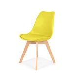 IHANA Dining Chair with Cushioned Pad Seat & Solid Beech Wood Legs for Mid Century Modern Dining Room Living Room Bedroom Kitchen & Lounge