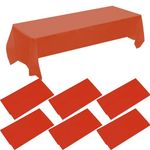 6 Packs 137x274cm Red Plastic Table Cloth,Large Red Party Disposable Table Cloths Christmas Table cover,Red Tablecloth Party Table Decorations for Xmas,Picnic,Dining,Kids Birthday Tablecloths