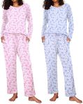 Ekouaer 2 Pack Women's Pajama Set S