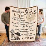 to My Smoking Hot Wife Throw Blanket from Husband Christmas Birthday Anniversary Personalization Gift Soft Bed Warm Blanket (BK8072(Wife), 60" X 80")