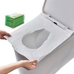 60 Pack Toilet seat Covers Disposable for Travel Friendly Packing for Kids Potty Training and Adult (flushable Paper)