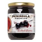 Peninsula Premium Cocktail Cherries | Award Winning Cocktail Cherries | for Cocktails and Desserts | American Grown and Made (20 oz)