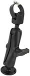 Ram Mount RAM-108-1 Trolling Motor Stabilizer with Long Double Socket Arm, Black Powder Coat Finish