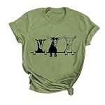 Womens Funny Goats Graphic T Shirts
