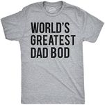 Crazy Dog T-shirts Mens Worlds Greatest Dad Bod T Shirt Dad Funny Father's Day Tee (Heather Grey) - 4XL