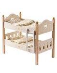 ROBUD Toys Doll Bunk Bed Set - Wooden Play Baby Doll Crib with Ladders and Accessories for 18 Inch Dolls or Stuffed Animals - (2 Beds, Fits American Girls)