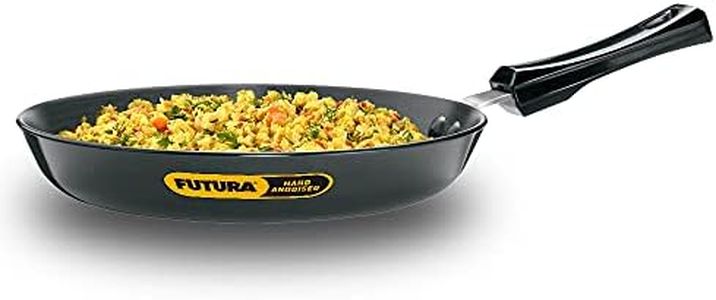 Hawkins Futura 24 cm Frying Pan, Hard Anodised Fry Pan, Induction Frying Pan, Black (IAF24)
