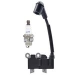 Aylux RY251PH Ignition Coil Module with Spark Plug for Ryobi RY253SS RY252CS RY254BC 2 Cycle 25cc Trimmer Brush Cutter Replace 291337001