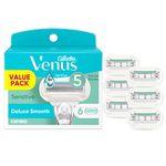 Gillette Venus Extra Smooth Sensitive Women's Blade Refills, 6 Count