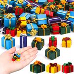 Bucherry 100 Pcs Christmas Miniature Ornaments Kit Mini Boxes Ornament DIY Craft Resin Xmas Charms for DIY Garden Accessories Christmas Tree Christmas Decoration Phone Case Making