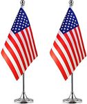 ZXvZYT 2 Pack US flag USA Table Fla