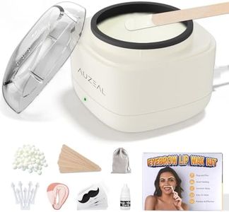 AUZEAL Mini Face Waxing Kit for Women, Facial Waxing Kit for Hair Removal, Eyebrow & Lip Wax Kit with 100g Beads, 50 Applicators, USB Fast Heat, Smart Constant Temp, Portable Size for Home & Travel