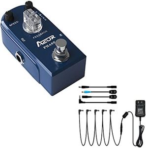 AZOR Vintage Phaser Guitar Effect Pedal with Guitar Pedal Power Supply 5 way