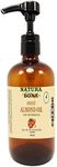 Natura Bona Organic Sweet Almond Oil 16 oz Pump Amber Glass Bottle - 100% Pure Cold-Pressed; Hexane Free, Non-GMO - Use for Aromatherapy, Skin & Hair Moisturizer