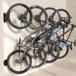 Housolution Swivel Bike Wall Mount [4 Pack], 150° Swivel Holds up to 66lbs Vertical Bike Rack Wall Hanger, Bike Hangers for Garage, Mountain Bike Wall Mounts, Bicyckle Storage Rack for Garage