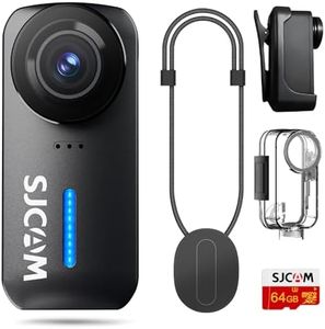 SJCAM C110 Magnetic Mini Body Camera,4K 200min | 64GB Card Bodycam with Audio & Video Recording, EIS Stabilisation,8x Zoom,30M Waterproof Pocket Action Cam WIFI Vlogging Camera,f/2.0 POV Cam,Black