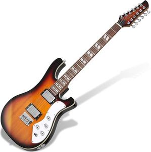 AKLOT Strayloom 12-String Electric Guitar: Humbucker Pickups, Okoume Neck, Jatoba Fingerboard, Fully Adjustable Hybrid Bridge, Electric Guitar Kit with Gig Bag, Classic Jangle & Chime (Solar Fade)