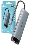 TP-Link UH9120C 9 in 1 USB C Hub, USB C to HDMI Docking Station, 4K HDMI Adapter, 3 USB-A Data Ports Dock, 100W Power, SD, USB C 3.0 Multiport Adapter, Aluminum USB Type C Splitter for PC/Xbox