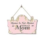 Indigifts Wall Hanging for Home Decor Home is Not Home Wall Decor | Hanging Rope & Lightweight MDF | Gift for Mother, Mom, Mother in Law (Dark Brown)