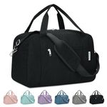 for Easyjet Airlines Cabin Bag 45X36X20 Underseat Travel Duffel Bag Holdall Tote with Wet Pocket Carry on Luggage Overnight for Women and Men 25L (Black)