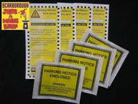 Festival of Fun Pack of 4 Joke novelty Car Parking Offence Tickets with self adhesive windscreen wallets (4 Joke)