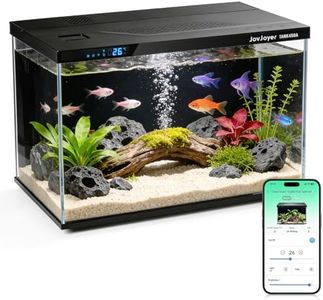 JOVJOYER 7.5 Gallon Smart Fish Tank with App-Controlled LED
