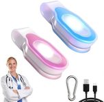 2Pcs Nurse Light for Night Shift - Clip-On LED Flashlight for Badge Reel, Portable Nursing Accessories Ideal for Nurses, Healthcare Workers