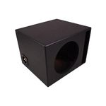 American Sound Connection ASC Single 10" Subwoofer Universal Fit Vented Port Sub Box Speaker Enclosure - Armor Coated