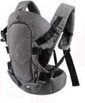 (Grey) - caiyuangg Baby Convertible Carrier, All Carry Position Newborn to Toddlers Ergonomic Carrier with Soft Breathable Air Mesh and All Adjustable Buckles