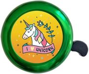 ABSOAR Cycling Glitter Unicorn Bike Bell for Kids Adults Scooter Mountain Beach Cruiser City Road Bike MTB (Green)