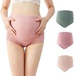 DZOZO Women's Maternity Knickers Pregnancy Panties High Waist Underwear Knickers Shorts Pants Belly Support Maternity 3 Pcs