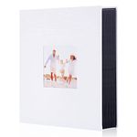 Artmag 4x6 400 Photos Linen Album Large Capacity Fabric Album for Family Wedding Anniversary Holds 400 Vertical Photos (400 Pockets, White)