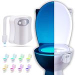 Motion Sensor Toilet Night Light - Funny Unique Gift Idea for Him, Her, Men, Women & Birthday Kid - Cool New Gadget, Perfect for a Fun Housewarming or Retirement Party