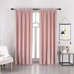 nanbowang Pink Velvet Curtains Rod 