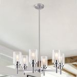 Seilisy 6 Lights Brushed Nickel Cha