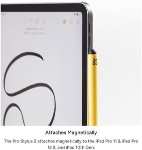 ZAGG Pro Stylus 2 – Gray Digital Pen for Tablets & Smartphones