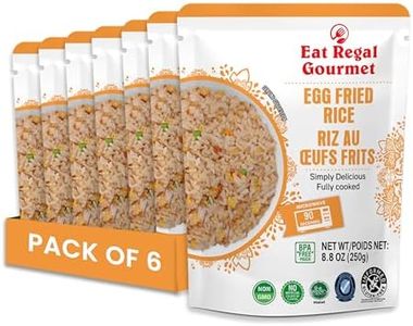 Eat Regal Gourmet Egg Fried Rice, 8.8 oz Pouches, Pack of 6, Microwave Ready, Halal
