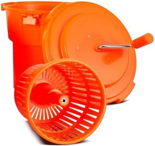 TK 5 Gallon/20 Qt Large Salad Spinner - 2024 Upgrade - 7 Heads of Lettuce - Commercial Manual Lettuce Spinner - 10 Second Dry Time, Heavy Duty Durable Salad Washer with Extended Draining Tube