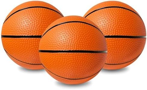 Botabee 5" Mini Basketball Balls for Mini Hoop Basketball or Over The Door Basketball Hoop Games | PVC, Small Basketball for Indoor or Outdoor Play (Mini Basketball, 3 Pack)