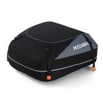 MIDABAO 15 Cubic Waterproof Duty Car Roof Top Carrier-Car Cargo Roof Bag Car Roof Top Carrier - Waterproof & Coated Zippers- Includes Anti-Slip Mat- for Cars with or Without Racks (15 Cubic Feet)