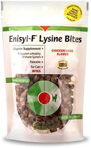 Vetoquinol Enisyl-F Lysine Bites: L-Lysine Chews for Cats & Kittens - Chicken Liver-Flavor, 6.4oz (180g) Reclosable Bag