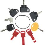 Lawn Mower Keys Set 9 Pcs for Cub Cad-et M-TD John De-ere Hus-qvarna To-ro Craft-sman Kub-ota Troy-Bi-lt Snow Engines 625-05000 63-8360 532411935 AM132500 GY20680 83357 925-2054A Snow Blower Keys