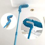 SHOPECOM Extendable Rod for Home Car Fan Dusting Flexible Microfiber Cleaning Duster Magic Dust Cleaner Fit Home Office Cleaning Tools with Extendable Rod for Home Car Fan Dusting (Multicolour)