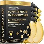 AVJONE Under Eye Mask -30 Pairs- Reduce Dark Circles, Puffy Eyes, Undereye Bags, Wrinkles - Gel Under Eye Patches, Vegan Cruelty, 24K Gold Eye Mask