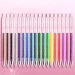 Retractable Glitter Gel Pens,Art Colored Gel Pens,12pcs Glitter Pens,Glitter Gel Pens for Kids Coloring,Glitter Gel Pen Set for Writing Drawing Journaling Note Taking School Office Home