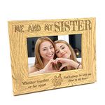 ukgiftstoreonline Together Or Far Apart Sisters Wooden Photo Frame Gift (5 x 7 Inch)